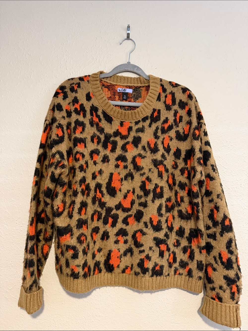 Leopard Print Crewneck Sweater
